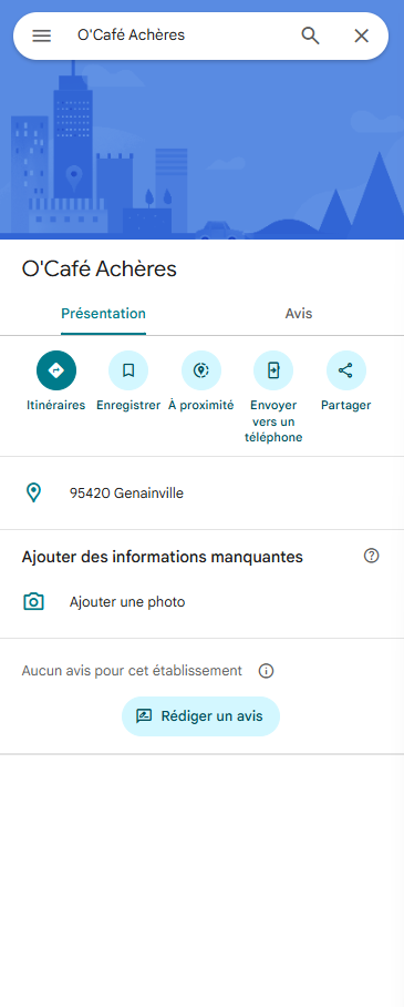 Fiche Google Avant