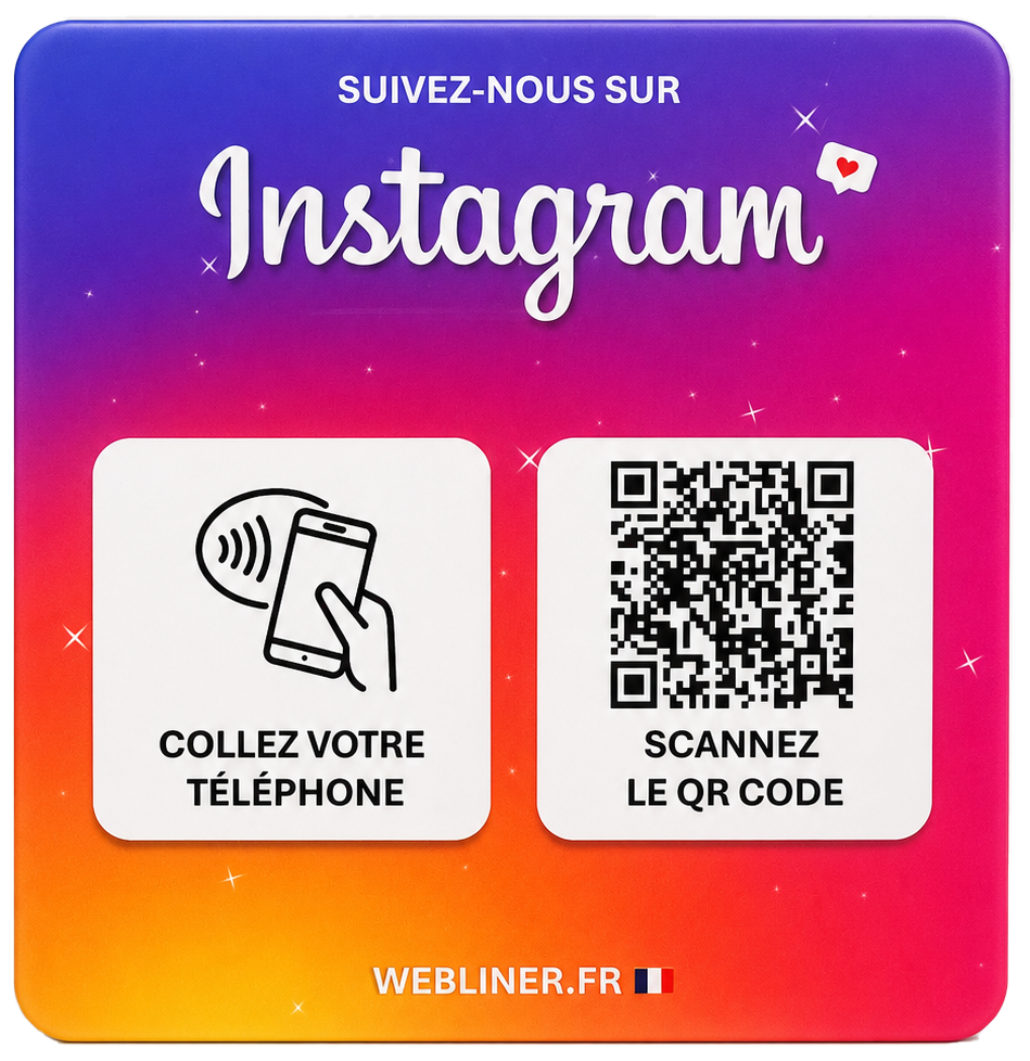 Plaque NFC Instagram